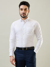 Tim Paris White Solid Formal Shirt